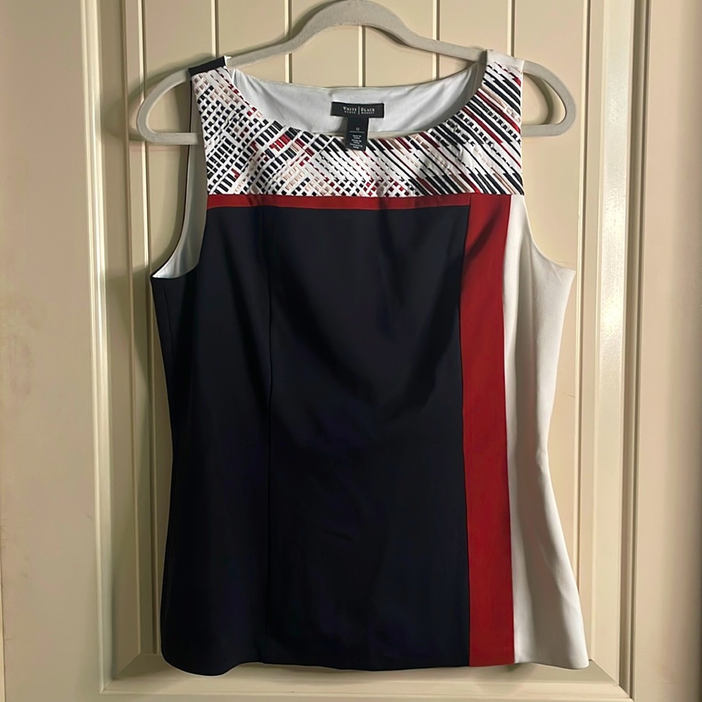 White House Black Market Color-block Sleeveless Tank
